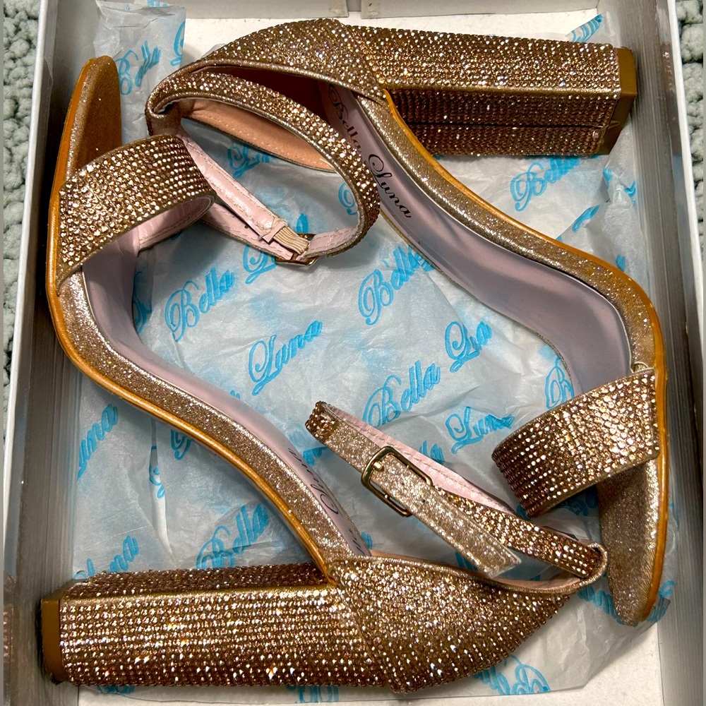 Champagne Pink heels worn once